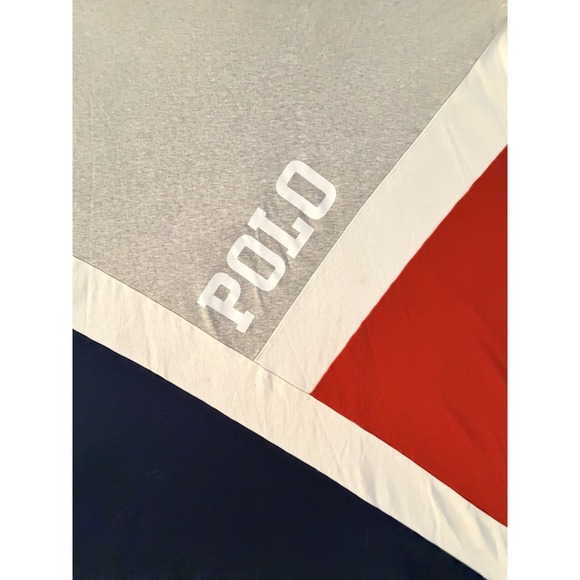 Polo Ralph Lauren Men's Sz XL Color Block T Shirt USA Red Blue Short Sleeve - Picture 3 of 7